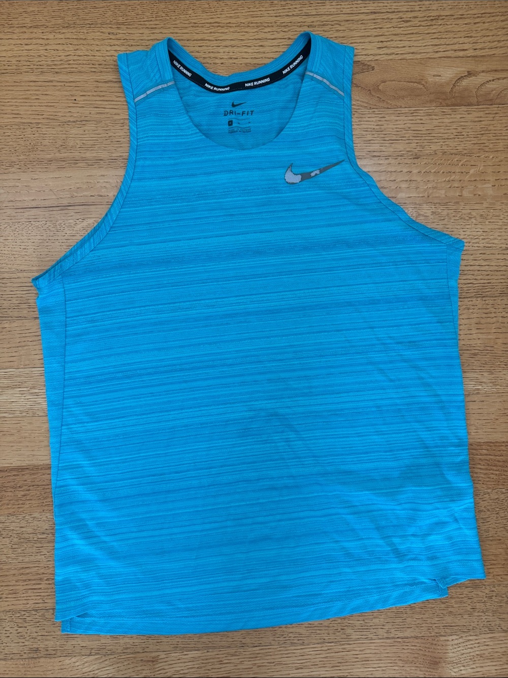Nike Men’s Dri-FIT Aqua Blue Sleeveless Rash Guard